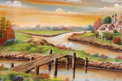 Beautiful India Village Nice Painting Poster Wallpapers And Pics ...