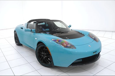 2011 Brabus Tesla Roadster Sport Green Package   Front Angle ...