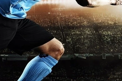 Athlete Kicking Soccer iPhone 5 Wallpapers