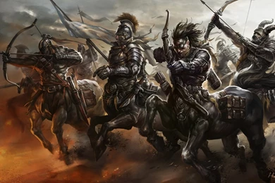 Serious Centaur Wallpaper: The Four Horsemen