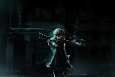 Download Wallpapers 640x960 Dark Anime, Girl, Art, Dark, Night ...