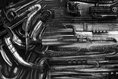 Hr Giger Artwork Monochrome Wallpapers   (