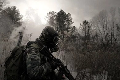 Wallpapers Gas Mask Soldier Hd Pictures Site 1920x1080