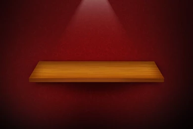 3d Isolated Empty Shelf For Exhibit On Red Wallpaper Backgrounds ...
