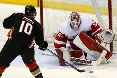 Corey Perry, Jimmy Howard   LA Times