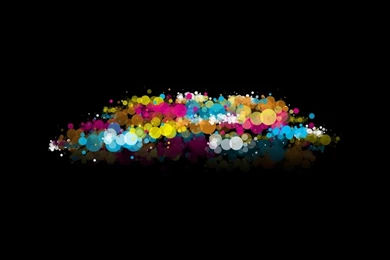 Abstract Multicolor Bubbles Dots Black Backgrounds 1920x1200 ...