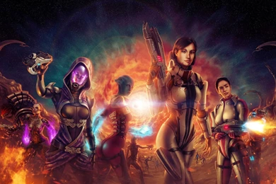 Desktop Wallpapers Mass Effect 3, CG Girls Games