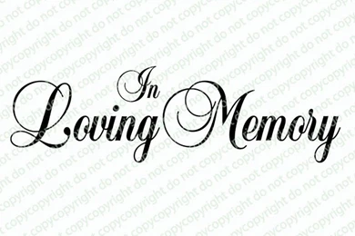 Fancy Title In Loving Memory Script