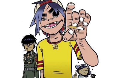 Wallpapers Cigarette, Gorillaz, 2D, Two Dents, 2D (Gorillaz).