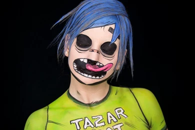 2560x1440 2d Gorillaz, Gorillaz, Drawings, Blue Hair, Gorillaz ...