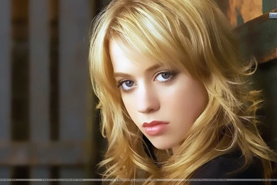 Alexz Johnson Sitting On Ground With A Guitar Wallpapers