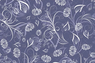 Seamless Outline Floral Wallpapers Pattern, 84372, Backgrounds ...