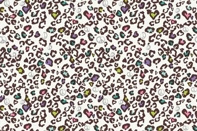 Silver Pink Leopard Peace Sign Pw3943 Wallpapers By York