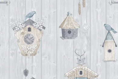 Blue Wood Effect Wallpapers