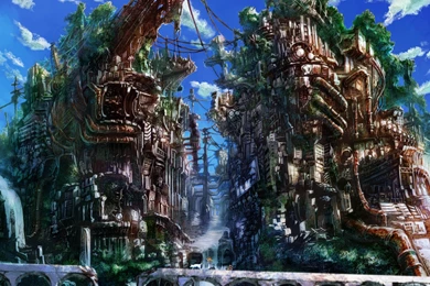 Splitted Futuristic City Wallpapers