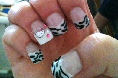 Hello Kitty Zebra Nails By Bretagne Revenge On DeviantArt