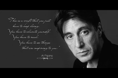 WALLPAPER: Al Pacino Quote On Acting With Photo