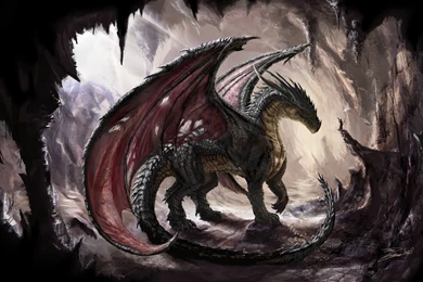Download Wallpapers 3840x2400 Dragon, Cave, Light, Art Ultra HD 4K ...