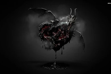 Dragon On A Melting Lava Heart, Rock, Digital art, 1920x1200 HD ...