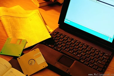 Old Type Notebook PC － Computers Wallpapers   Free Download ...