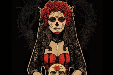 Simple Day Of The Dead Makeup   Wallpaper.