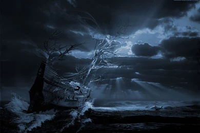 Ghost Ship Series: Chasing The Light: Surreal Art print, Poster ...