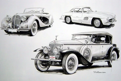 Automotive Art : Vintage Cars, Antique Cars, Classic Cars 054 1600 ...