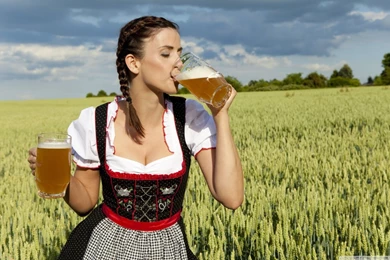 German Woman Drinking Beer HD Desktop Wallpapers : High Definition ...