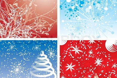 Christmas Winter Backgrounds, Vector Illustration
