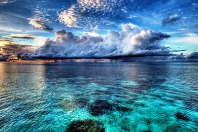 Download Wallpapers, Download 2560x1440 Blue Ocean Sea 1600x900 ...