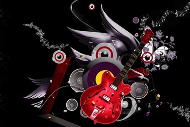 Wallpapers Guitar Girl Sexy Abstract 1920x1080