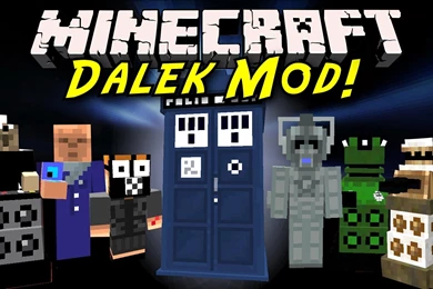 Minecraft Mod Showcase: Dalek Mod! [TARDIS, New Mobs, Bessie ...