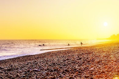 Brighton Beach Sunset iPhone 6 Plus HD Wallpapers / IPod Wallpapers ...