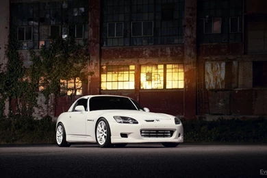 Honda S2000, White Car, Night, Light   HD Wallpapers