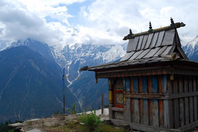 Mountains, Landscapes, Buildings, Cabin :: Wallpapers