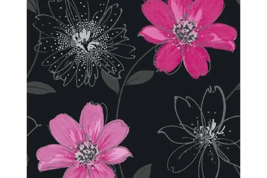 Arthouse Opera Black/Pink/Silver Samba Motif Wallpapers 406001