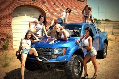Babes & Ford Raptor Free Desktop Backgrounds And Wallpapers
