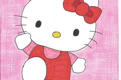 HELLO KITTY WITH PINK BACKGROUND   Tanya Bartolini   Artwork ...