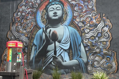 Buddha Street Art   Wallpaper.