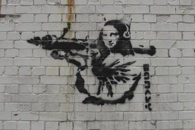 1920x1080 Banksy Mona Lisa Rocketlauncher, Banksy, Street Art ...