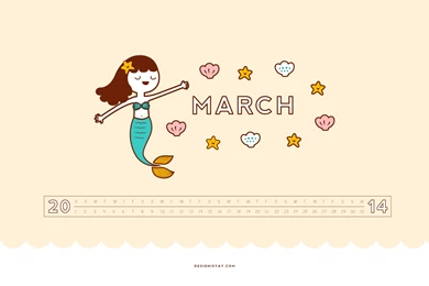 DESKTOP WALLPAPER CALENDAR MARCH 2014   Design Is Yay !