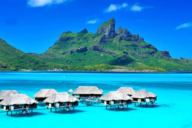 Bora Bora Overwater Bungalow Hotel Wallpapers For Widescreen ...