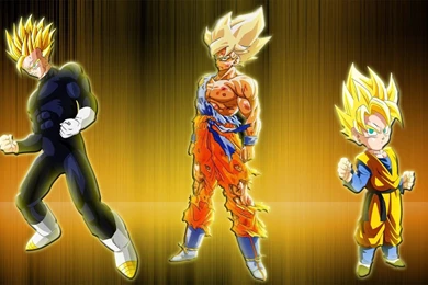 Gohan And Goku Super Saiyan Dragon Ball Z Wall