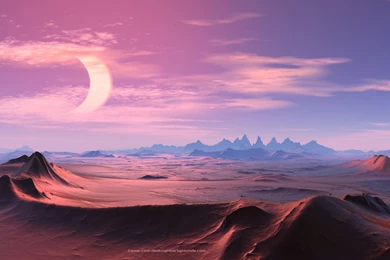 Eclipse On Desert Planet   Science Fiction Backgrounds   1280x800 ...