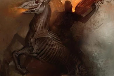 Abstract Horses Skeletons Artwork Horse Skull Bones Art Grunge HD ...