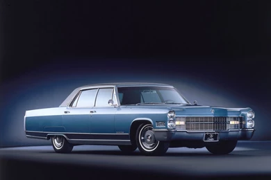 Blue Cadillac DeVille Side Angle Desktop Wallpapers