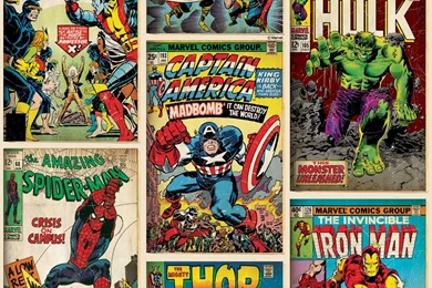 MARVEL COMICS WALLPAPER AND BORDERS SPIDERMAN HULK + MORE BOYS ...