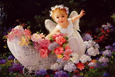 Wallpapers Baby Fairys With Flower X Free Widescreen Hd Angel ...