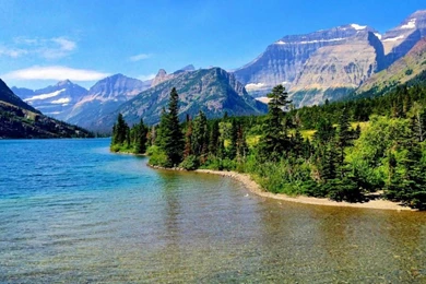 Cosley Lake Glacier National Park Montana Usa Desktop Wallpapers ...