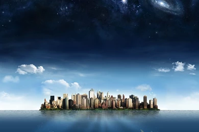 City Ladscape Wallpapers Blue Nice